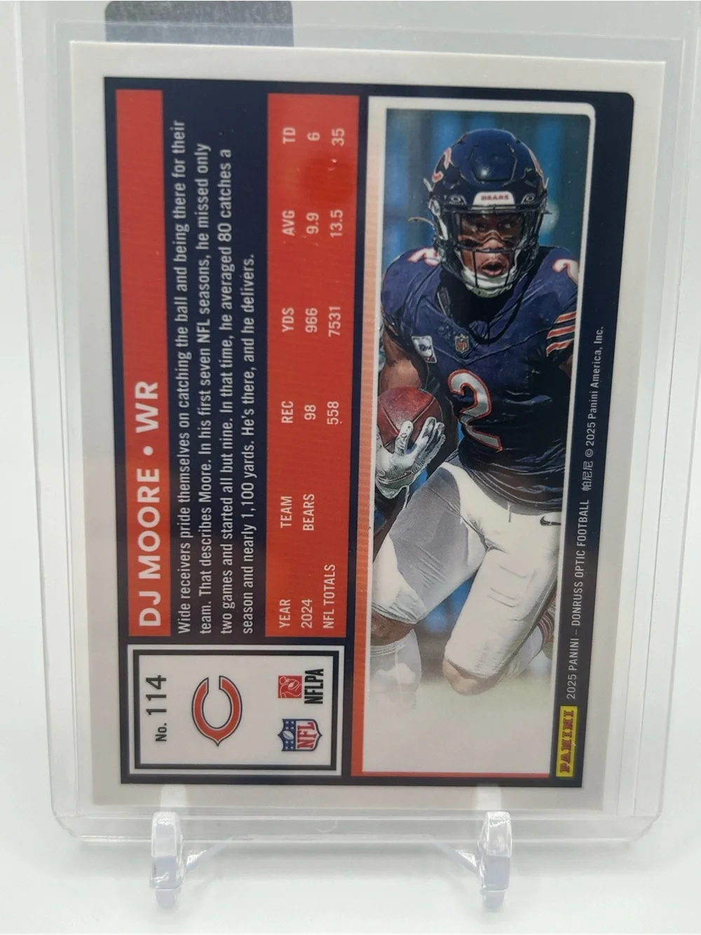 DJ Moore Chicago Bears Football Trading Card 🏈
